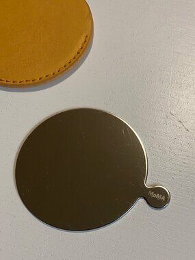 MoMA Museum of Modern Art Pocket Mirror with Sleeve Light Orange Discontinued